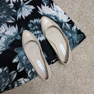 Kelly & Katie Pirassa Flat Almond Toe Champagne